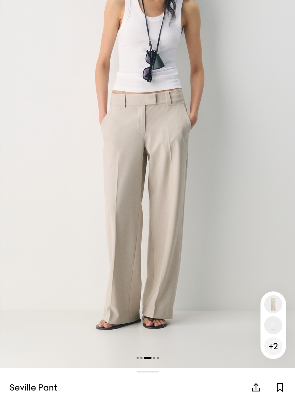 Aritzia Seville Pant Heather Matte Pearl